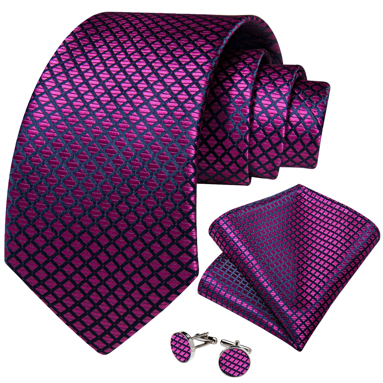 Men's Formal Ties Wedding Accessories Striped Floral Paisley Neck Tie Set Handkerchief Cufflinks Gift For Men
