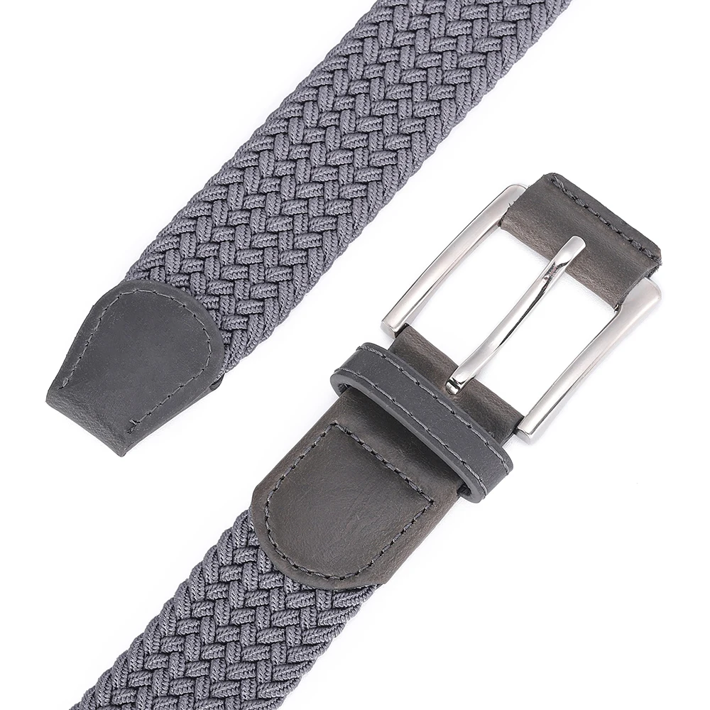 Casual Men's And Women's Woven Elastic Belt Outdoor Sports Stretch Jeans Designer Fashion Accessory for Men And Women
