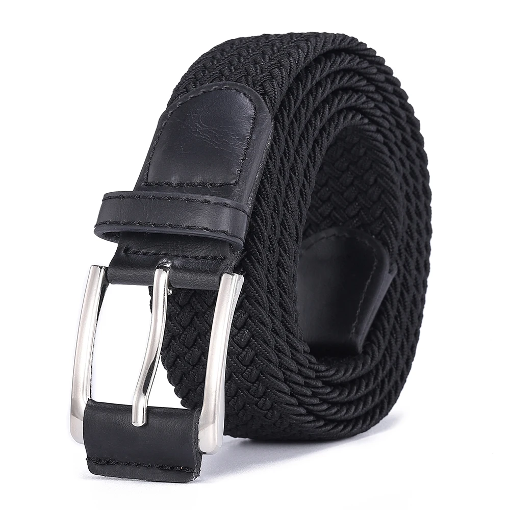 Casual Men's And Women's Woven Elastic Belt Outdoor Sports Stretch Jeans Designer Fashion Accessory for Men And Women