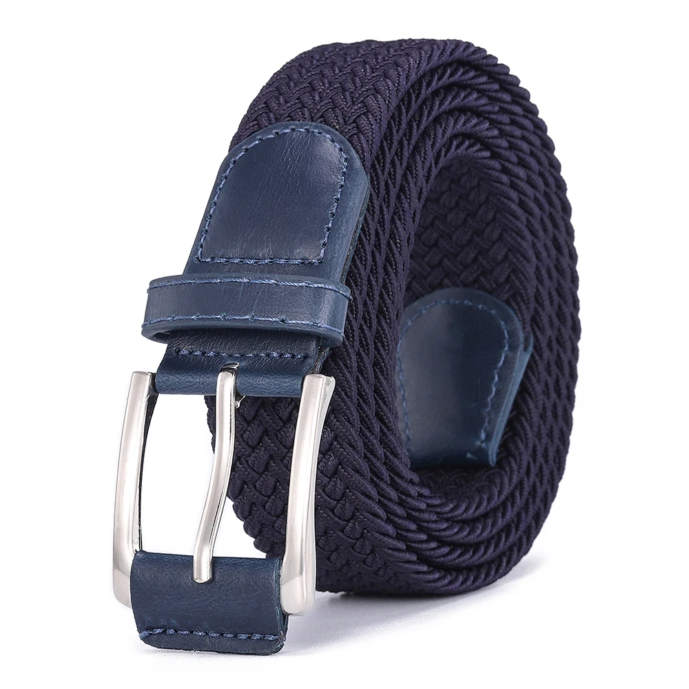 Casual Men's And Women's Woven Elastic Belt Outdoor Sports Stretch Jeans Designer Fashion Accessory for Men And Women