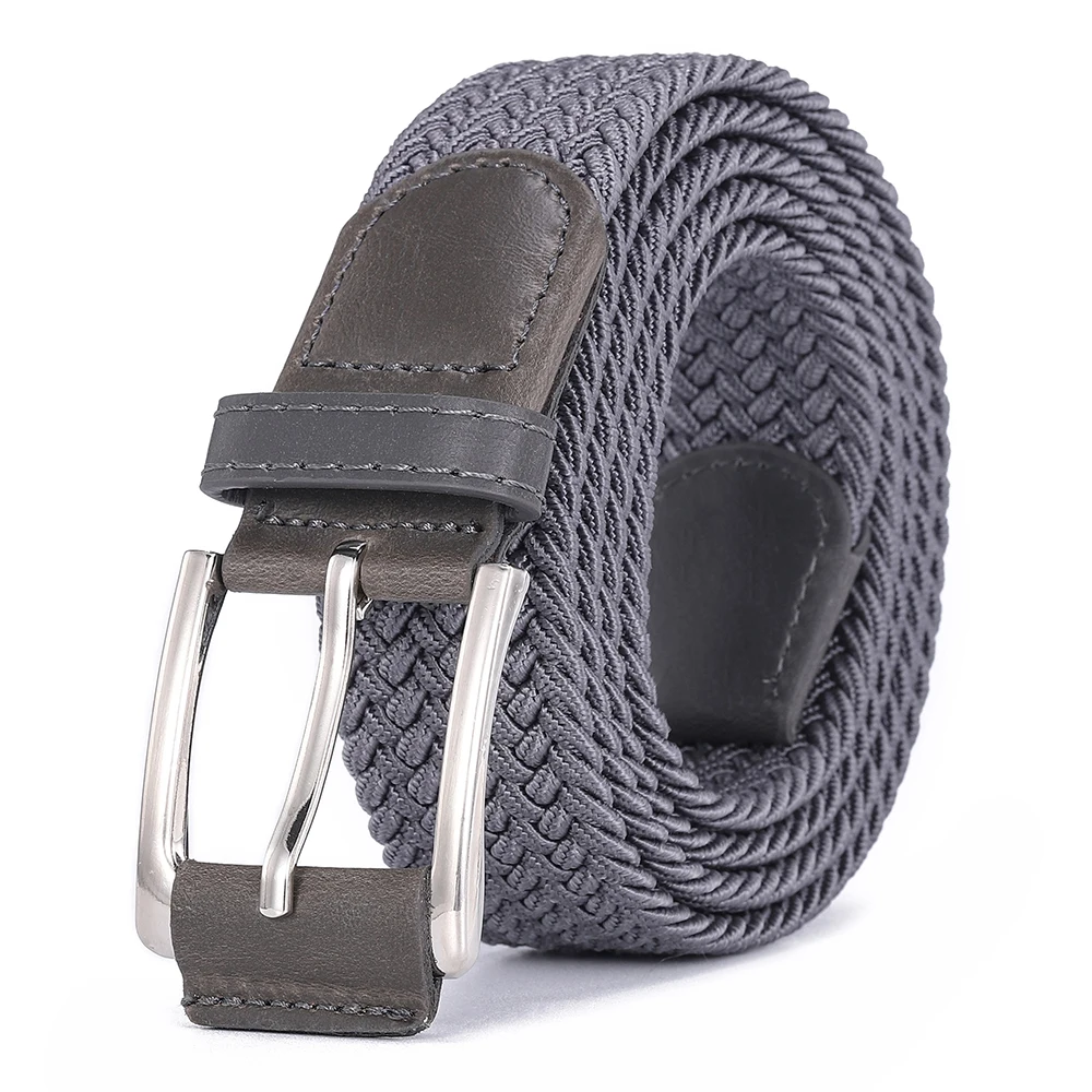 Casual Men's And Women's Woven Elastic Belt Outdoor Sports Stretch Jeans Designer Fashion Accessory for Men And Women