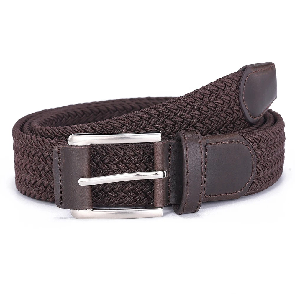 Casual Men's And Women's Woven Elastic Belt Outdoor Sports Stretch Jeans Designer Fashion Accessory for Men And Women