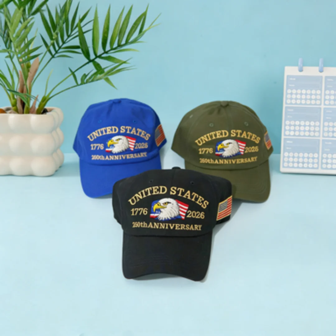 American Flag Eagle Embroidered Baseball Cap Classic Sun Protection Trucker Hat for Women Outdoor Sports Daily Wear