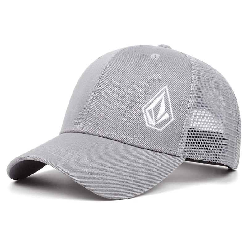 2025 Personalized Minimalist New Mesh Hat Diamond Embroidered Street Hip Hop Hat Skateboarding Hat Outdoor Sunshade Baseball Hat