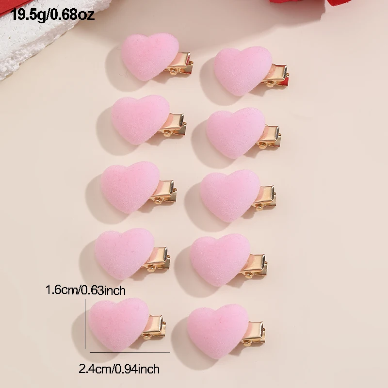10/30pcs/set Small Heart Hair Clips – Dainty Love Design, Subtle Accent for Everyday Hairstyles.