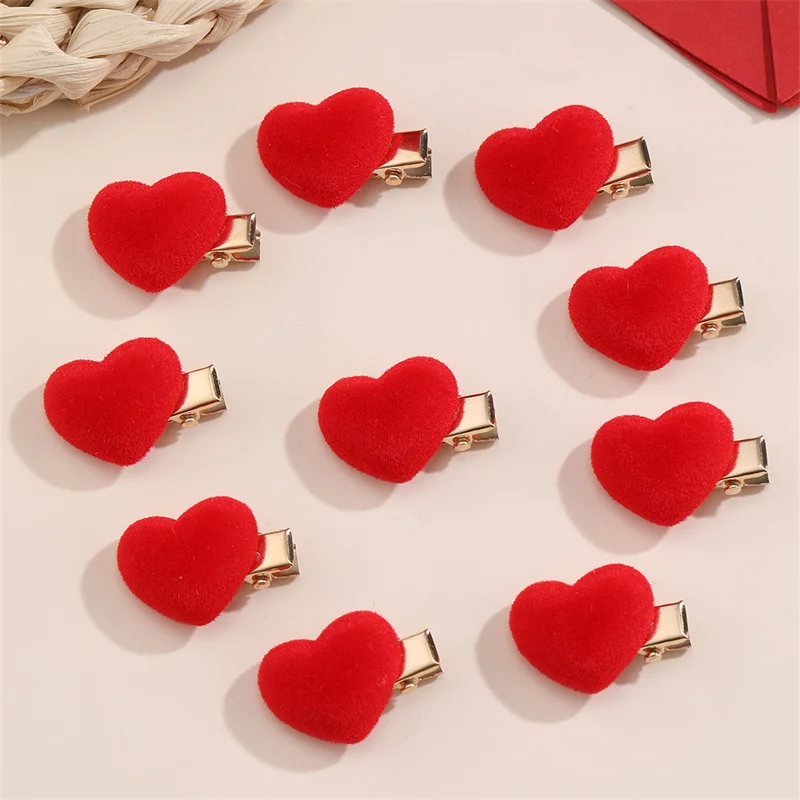 10/30pcs/set Small Heart Hair Clips – Dainty Love Design, Subtle Accent for Everyday Hairstyles.