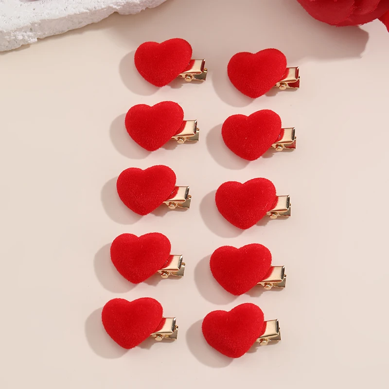 10/30pcs/set Small Heart Hair Clips – Dainty Love Design, Subtle Accent for Everyday Hairstyles.