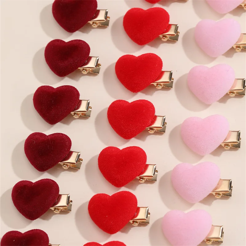 10/30pcs/set Small Heart Hair Clips – Dainty Love Design, Subtle Accent for Everyday Hairstyles.