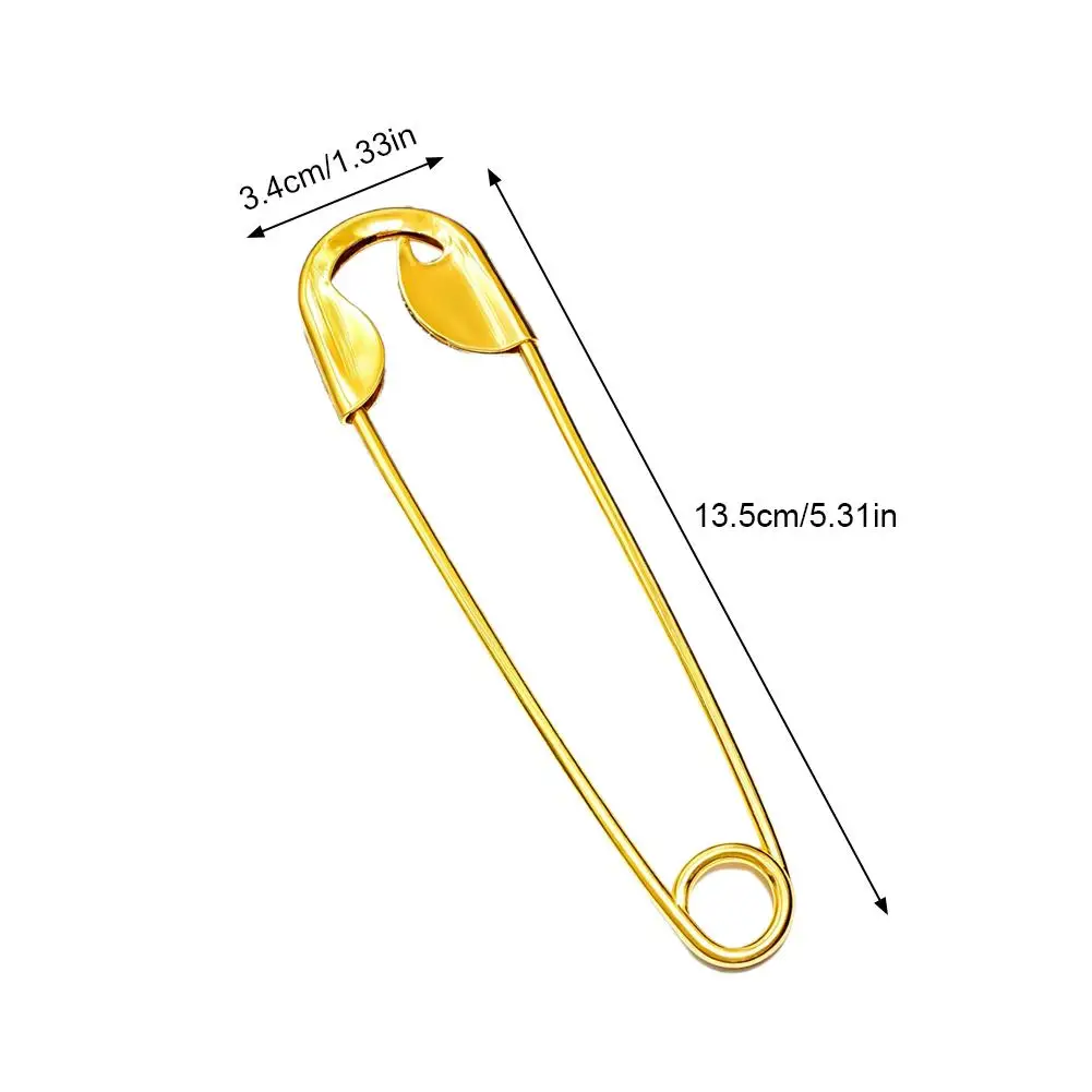 Punk Gold Metal Large Safety Pin Hair Clip For Women Unique Geometric Hairpins Fashion Hair Claw Barrettes Hair Accessories