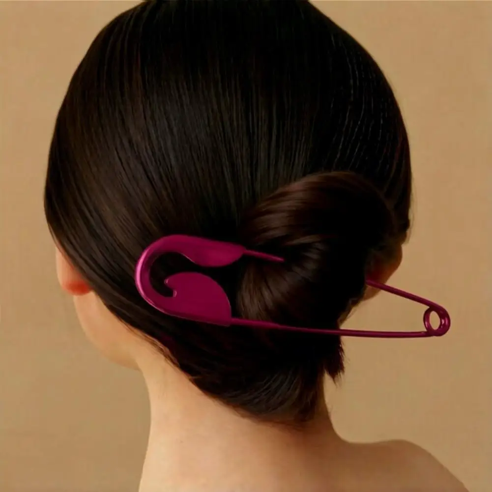 Punk Gold Metal Large Safety Pin Hair Clip For Women Unique Geometric Hairpins Fashion Hair Claw Barrettes Hair Accessories