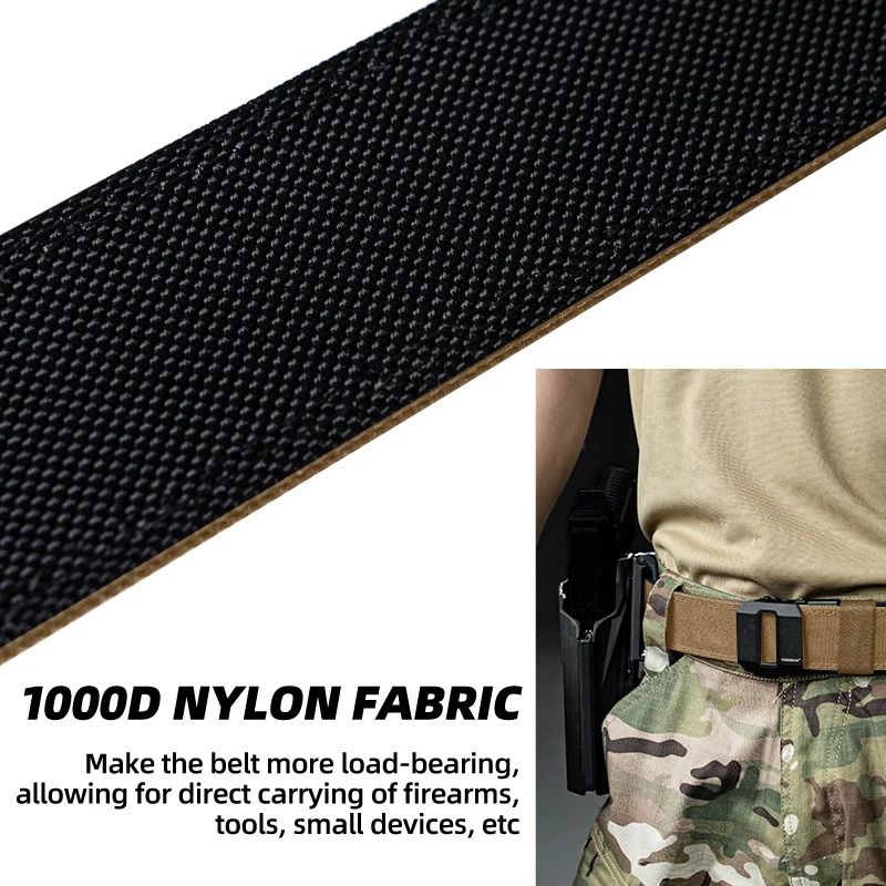 IDOGEAR SPORTS Tactical Ratchet Belt 1.5” EDC Gun Belt Reinforce Heavy Duty Belt With Adjustable Buckle 3430