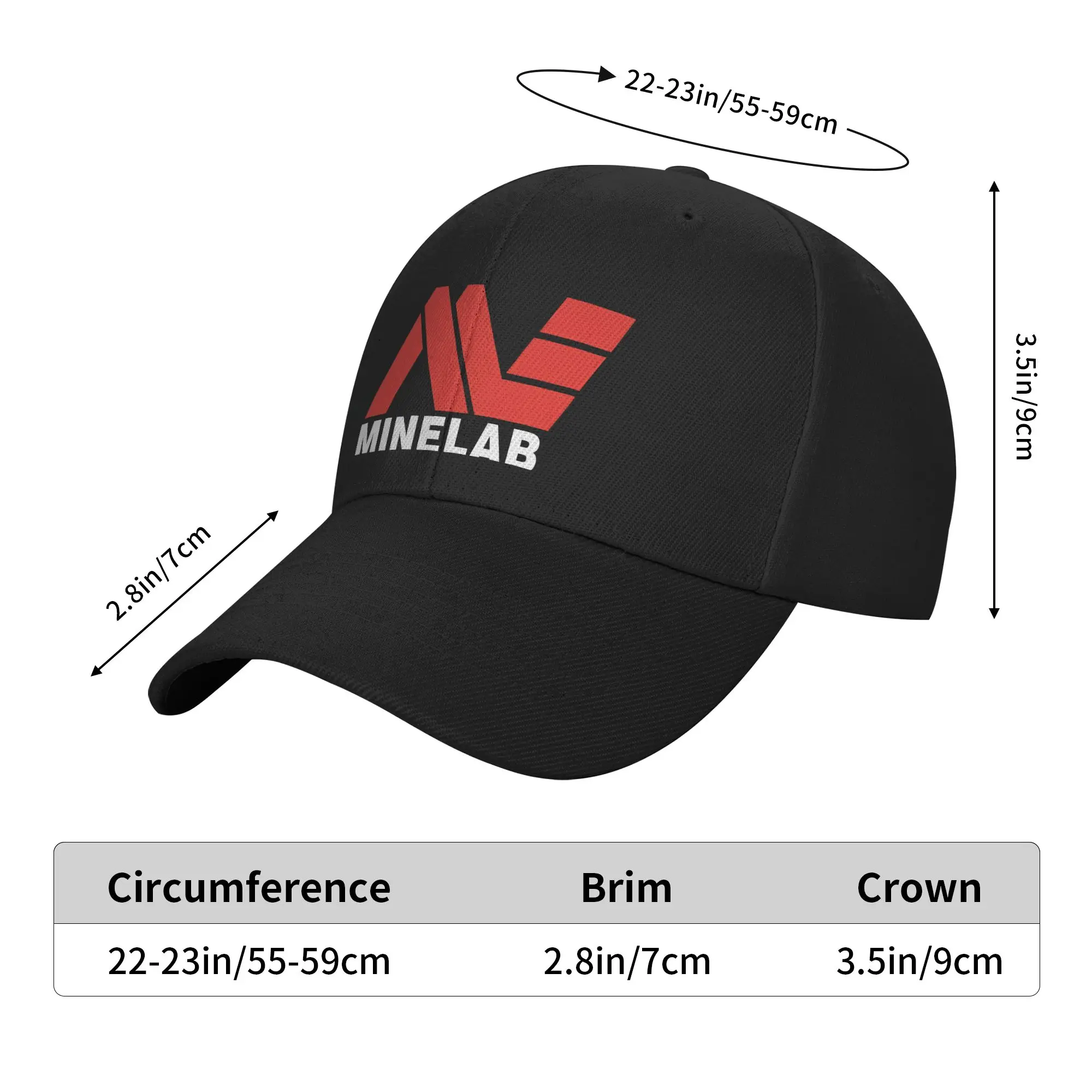Fashion Minelab Metal Detecting Detector Curved Brim Baseball Cap Artistic Style Caps For Women