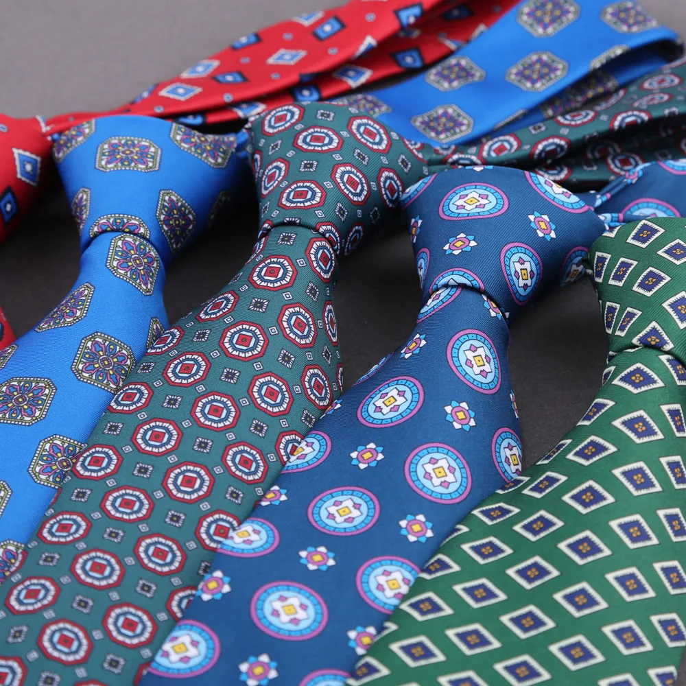 Classic Men's Imitation Silk Ties Soft Novel Plaid Polka Dot 8CM Neckties For Man Business Wedding Party Accessories Gifts