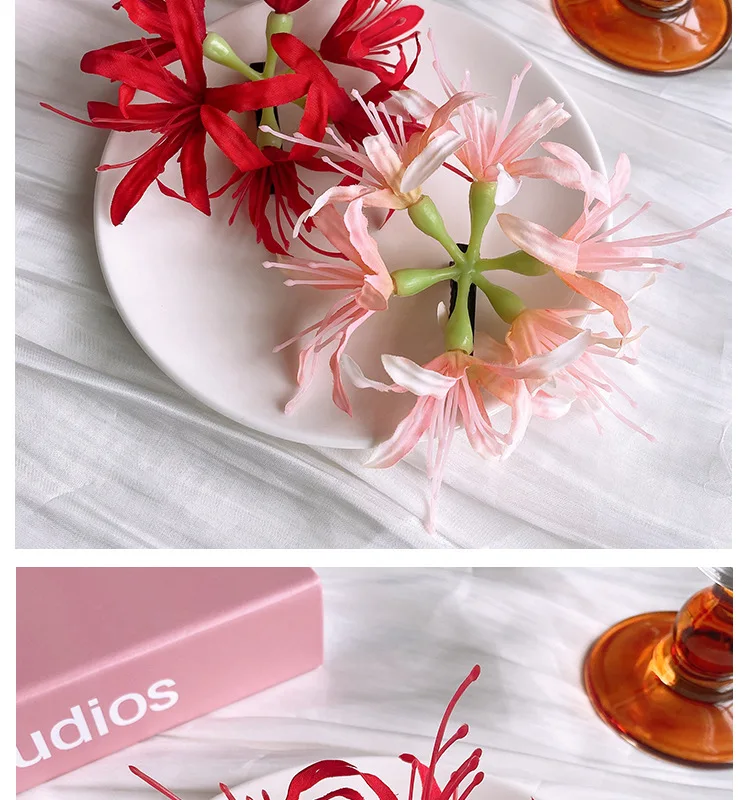 1Pc Super Fairy Lycoris Radiata Hair Clip Aesthetic Side Barrettes Broken Hair Fixed Clip Seaside Photo Hair Accessories Elegant