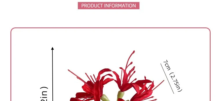 1Pc Super Fairy Lycoris Radiata Hair Clip Aesthetic Side Barrettes Broken Hair Fixed Clip Seaside Photo Hair Accessories Elegant