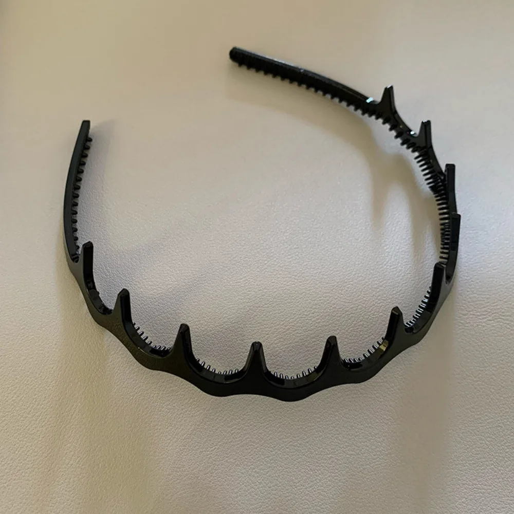 1PC Korean Thick Toothed Wave Headbands, Non Slip High Crown Hoops, Face Washing High Cranial Top Hair Accessories For Women