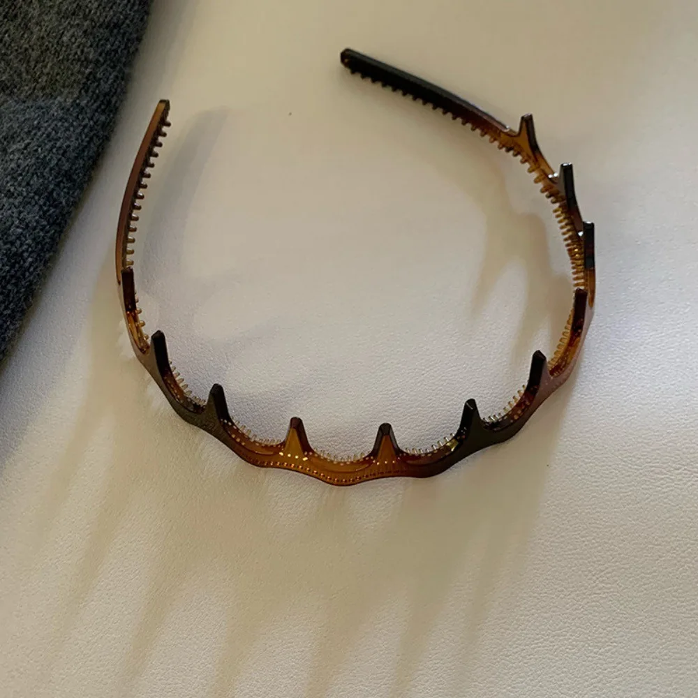 1PC Korean Thick Toothed Wave Headbands, Non Slip High Crown Hoops, Face Washing High Cranial Top Hair Accessories For Women