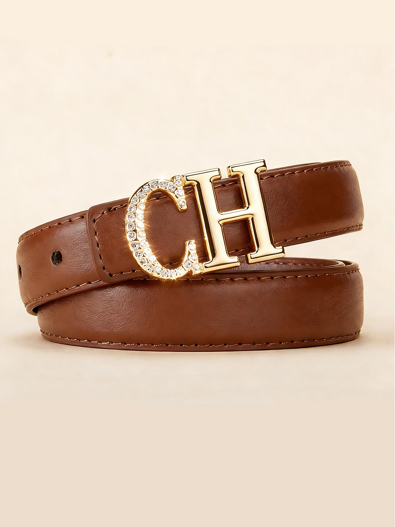 Women’s Belt Press Buckle Alloy Waist Belt Simple Fashion for Jeans Pants Dress