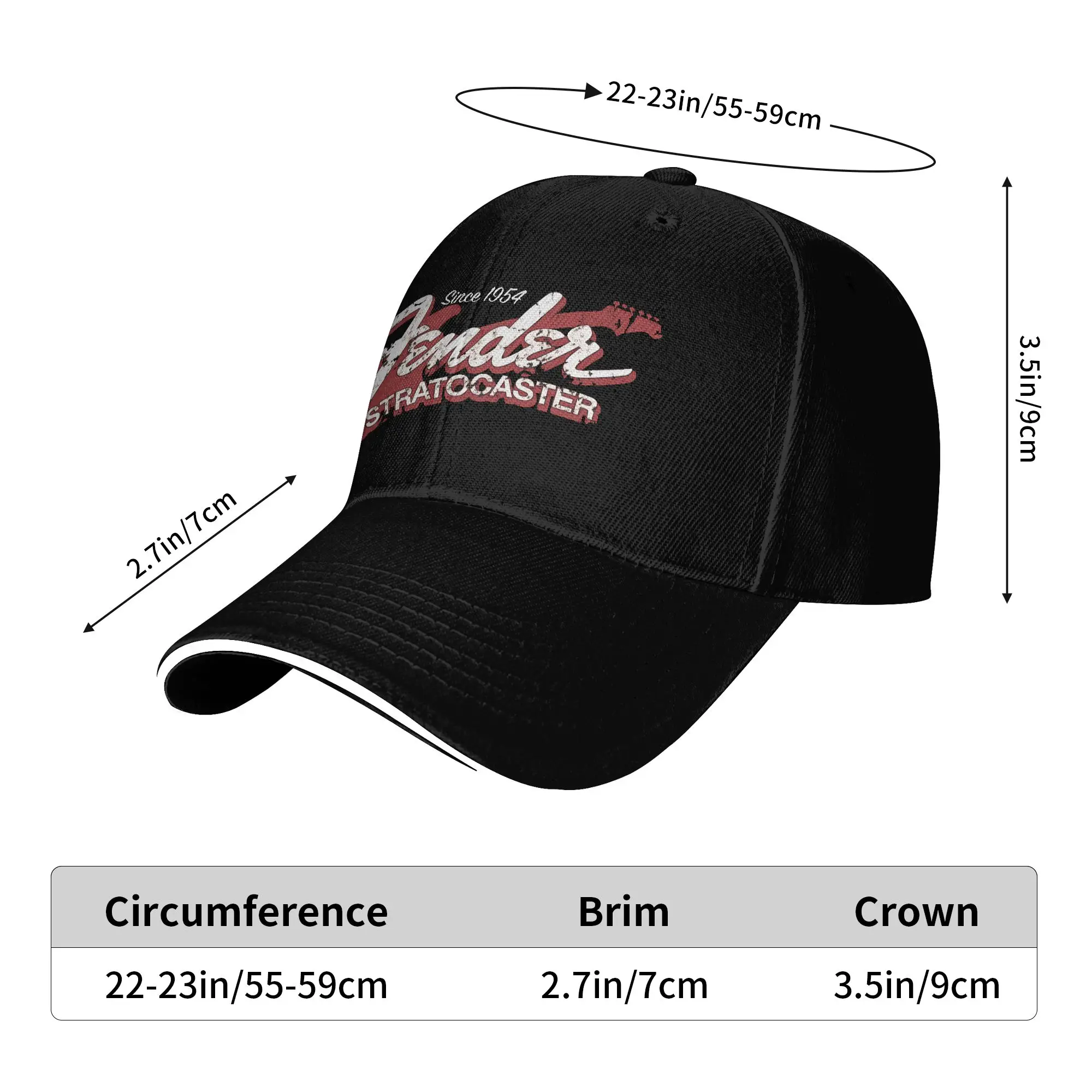 Fender Jimi Hendrix Electric Guitar Baseball Cap Couple Women Hip Hop Hats Outdoor Sport Baseball Caps Birthday Gift