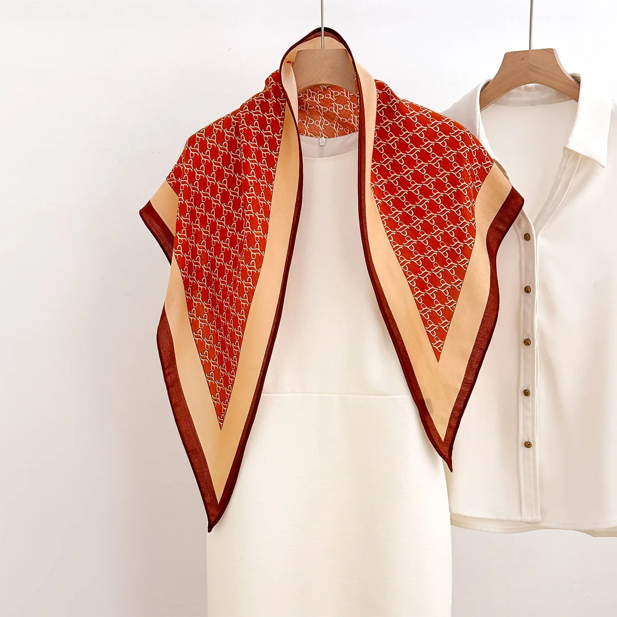 Spring Luxury Printed Square Scarf For Women Soft Satin Imitation Silk Scarves Bandanas Hijab Neckerchief Elegant Shawl Wraps