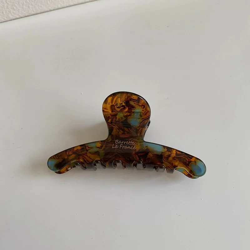 Vintage Hair Claw Clips for Women Girls Elegant High Grade Acetate Tea Color Fashion Jewelry Hair Accessories