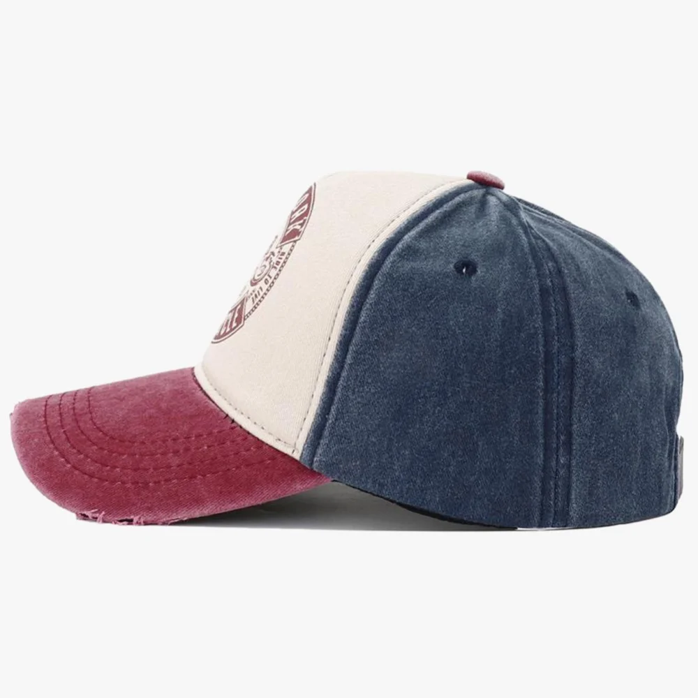 Unisex Baseball Caps Man Women Retro Cap Letters & Motor Print Retro Adjustable Hats Spring and Summer Outdoor Sunscreen Hat