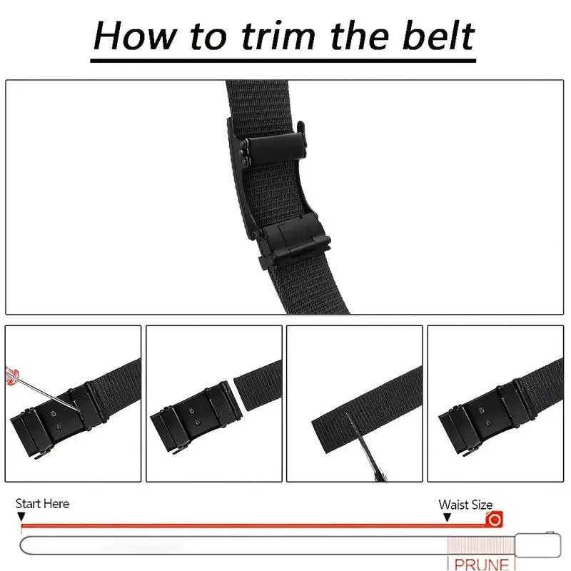 PAUL HUEMAN Automatic Buckle Belt, Tactical Belt For Men And Women