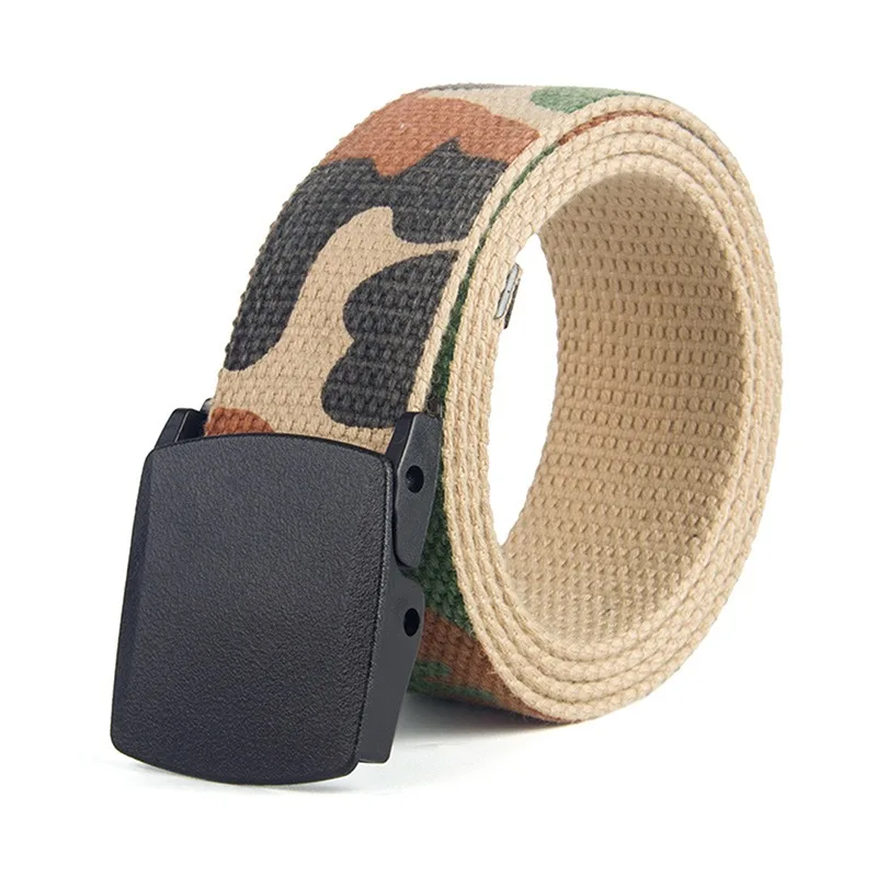 Unisex Nylon Tactical Waist Belt Adjustable Buckle Outdoor Travel Waistband 120cm For Men Female Jeans Pants Daily Accessory