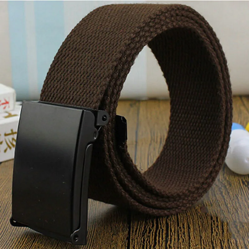 Unisex Nylon Tactical Waist Belt Adjustable Buckle Outdoor Travel Waistband 120cm For Men Female Jeans Pants Daily Accessory