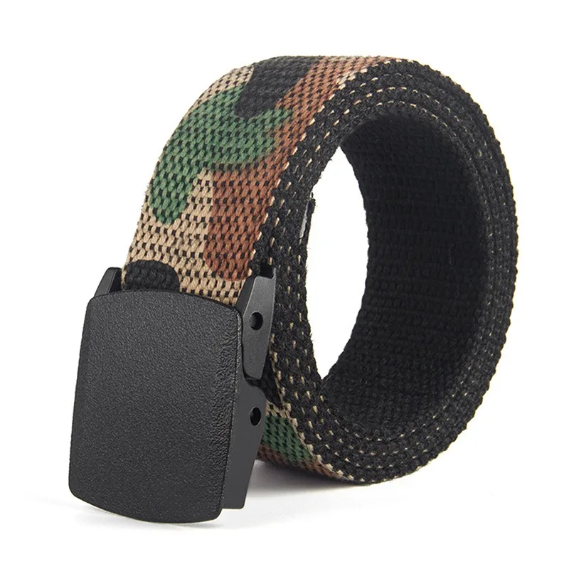 Unisex Nylon Tactical Waist Belt Adjustable Buckle Outdoor Travel Waistband 120cm For Men Female Jeans Pants Daily Accessory