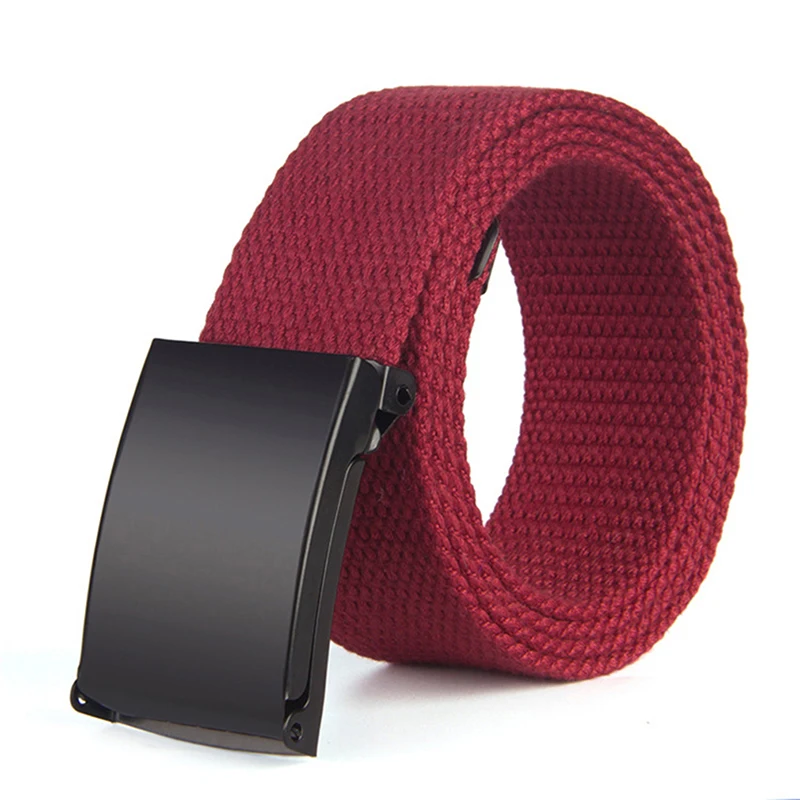 Unisex Nylon Tactical Waist Belt Adjustable Buckle Outdoor Travel Waistband 120cm For Men Female Jeans Pants Daily Accessory