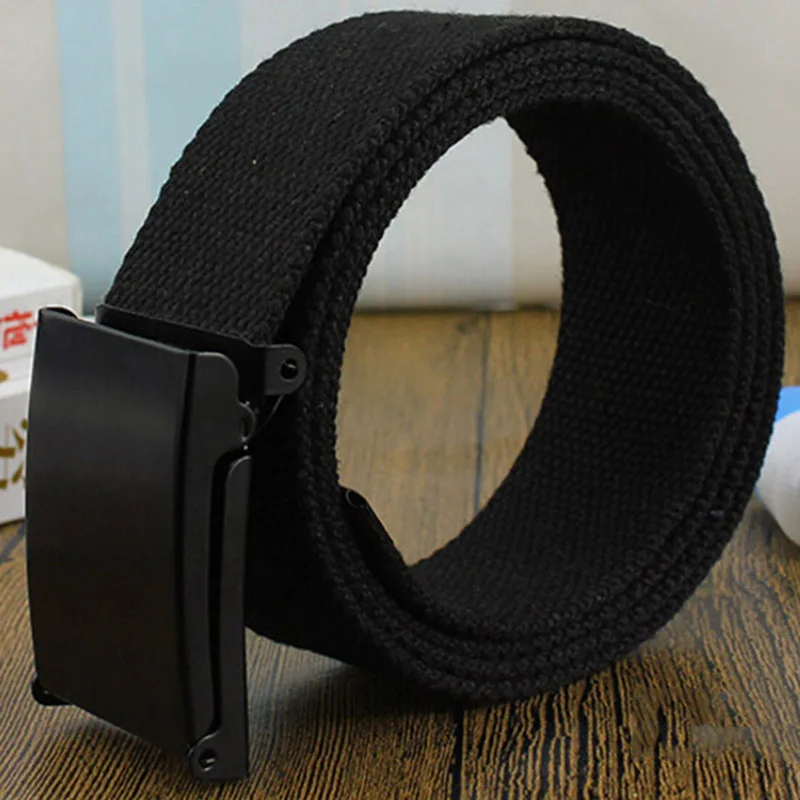 Unisex Nylon Tactical Waist Belt Adjustable Buckle Outdoor Travel Waistband 120cm For Men Female Jeans Pants Daily Accessory