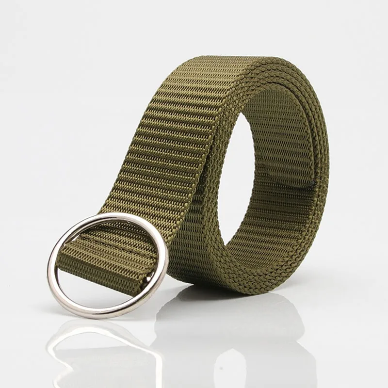 Unisex Nylon Tactical Waist Belt Adjustable Buckle Outdoor Travel Waistband 120cm For Men Female Jeans Pants Daily Accessory
