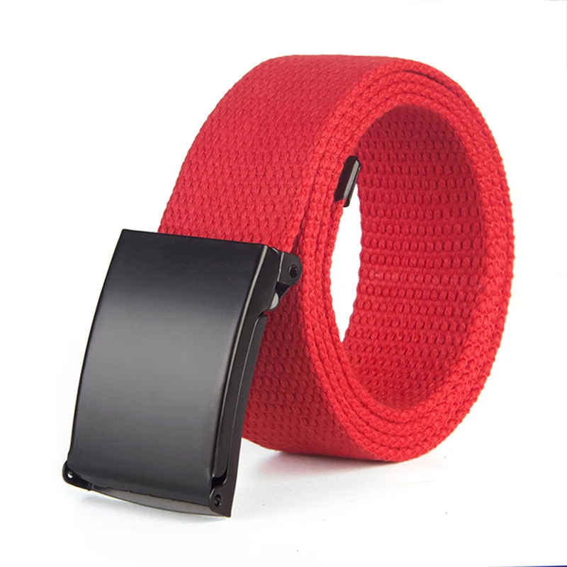 Unisex Nylon Tactical Waist Belt Adjustable Buckle Outdoor Travel Waistband 120cm For Men Female Jeans Pants Daily Accessory