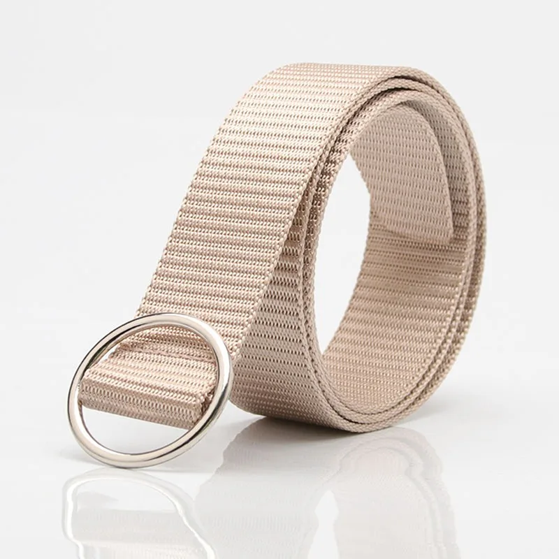 Unisex Nylon Tactical Waist Belt Adjustable Buckle Outdoor Travel Waistband 120cm For Men Female Jeans Pants Daily Accessory