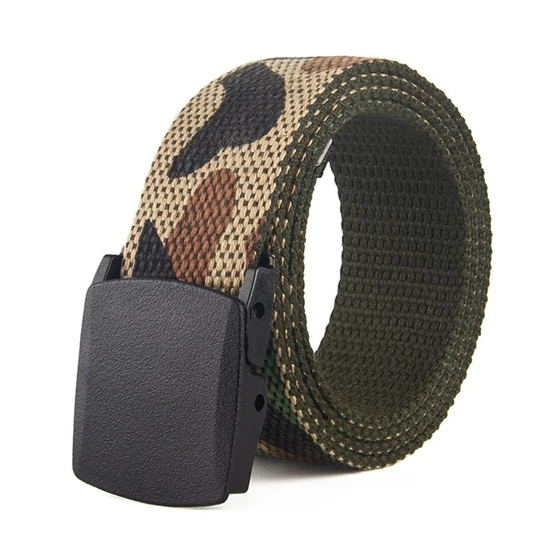 Unisex Nylon Tactical Waist Belt Adjustable Buckle Outdoor Travel Waistband 120cm For Men Female Jeans Pants Daily Accessory
