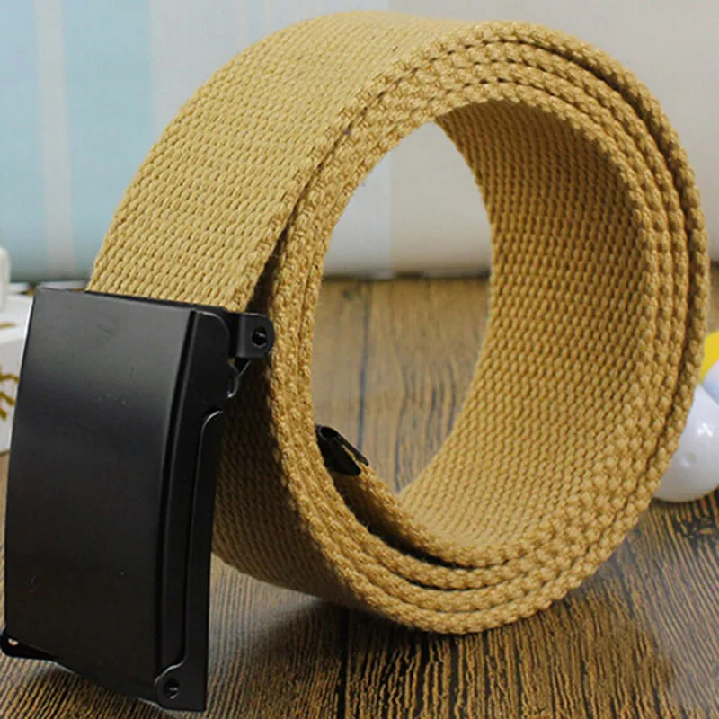 Unisex Nylon Tactical Waist Belt Adjustable Buckle Outdoor Travel Waistband 120cm For Men Female Jeans Pants Daily Accessory