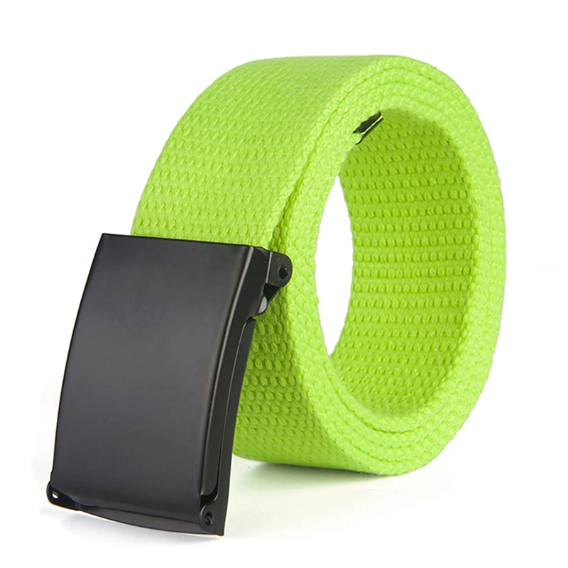 Unisex Nylon Tactical Waist Belt Adjustable Buckle Outdoor Travel Waistband 120cm For Men Female Jeans Pants Daily Accessory