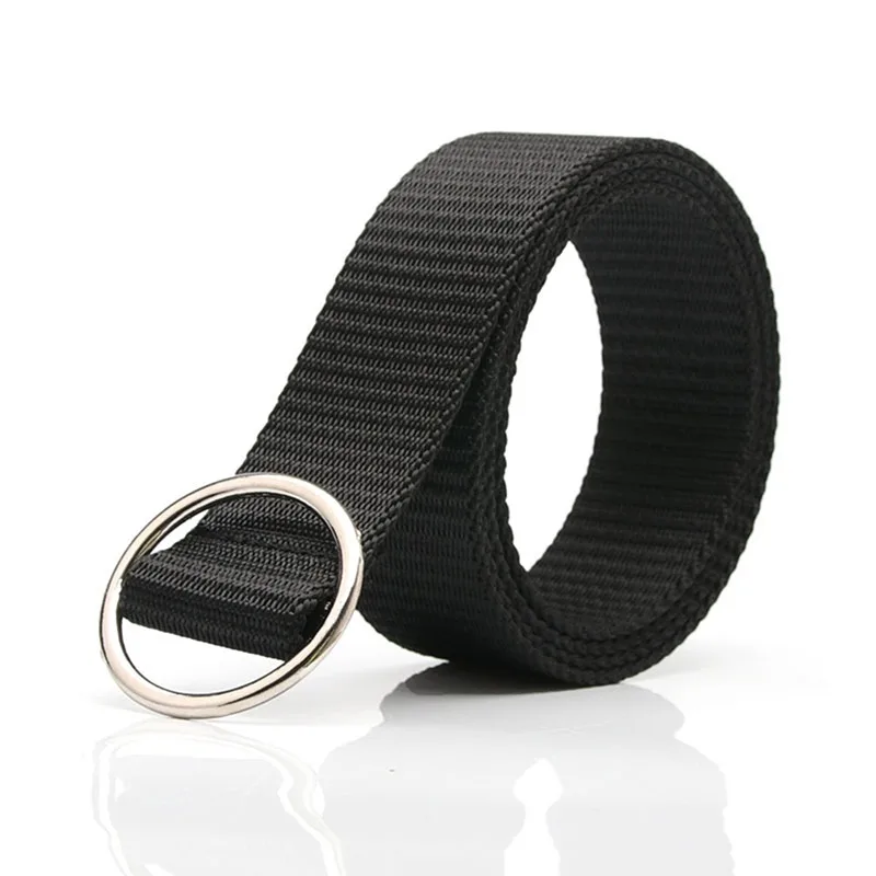 Unisex Nylon Tactical Waist Belt Adjustable Buckle Outdoor Travel Waistband 120cm For Men Female Jeans Pants Daily Accessory