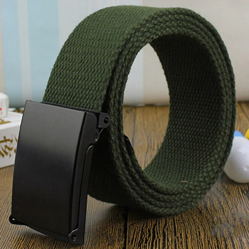 Unisex Nylon Tactical Waist Belt Adjustable Buckle Outdoor Travel Waistband 120cm For Men Female Jeans Pants Daily Accessory