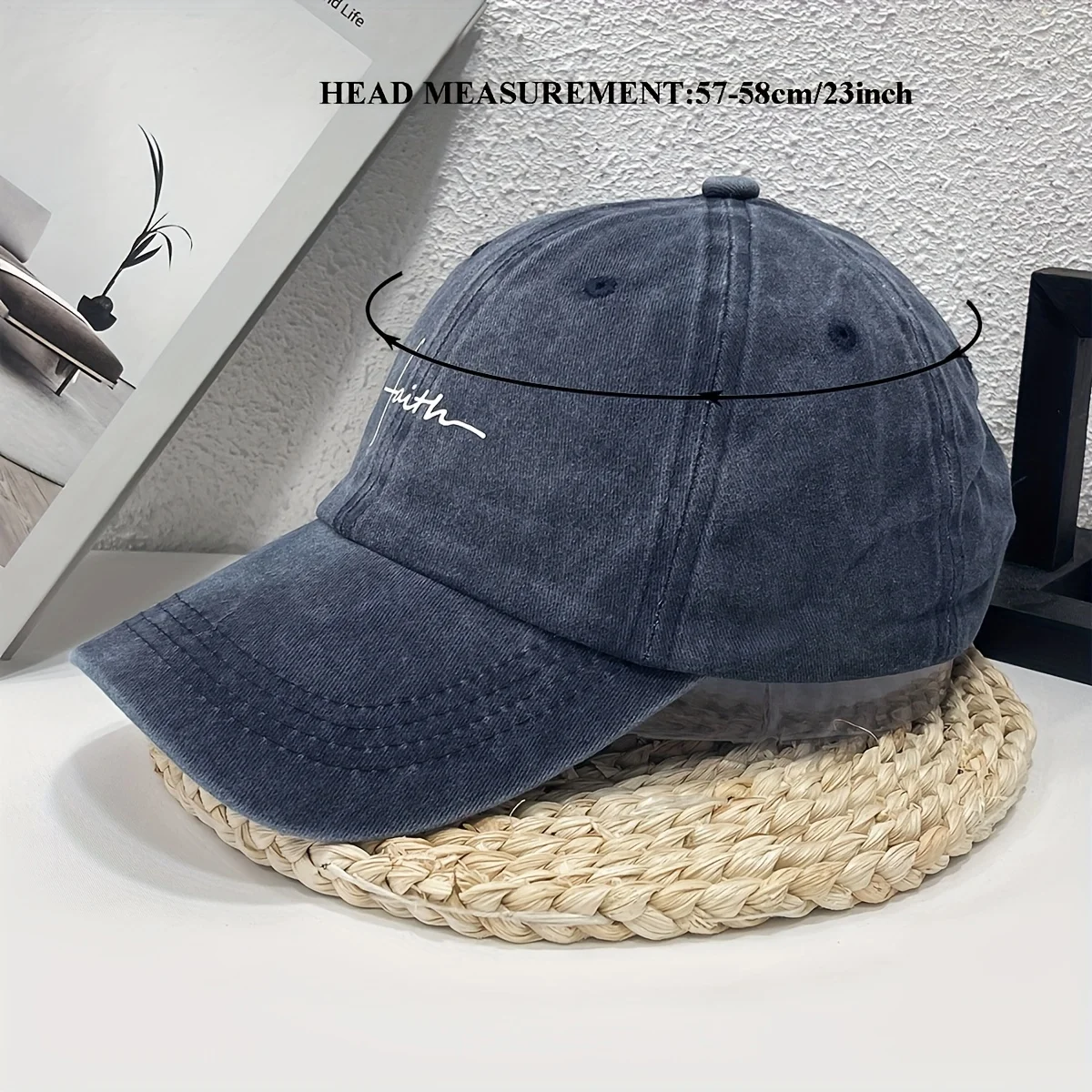 1pc Faith Printed Retro Street Style Distressed Men Women Baseball Cap for Women,summer Casual Outdoor Ideal Match Flat Caps