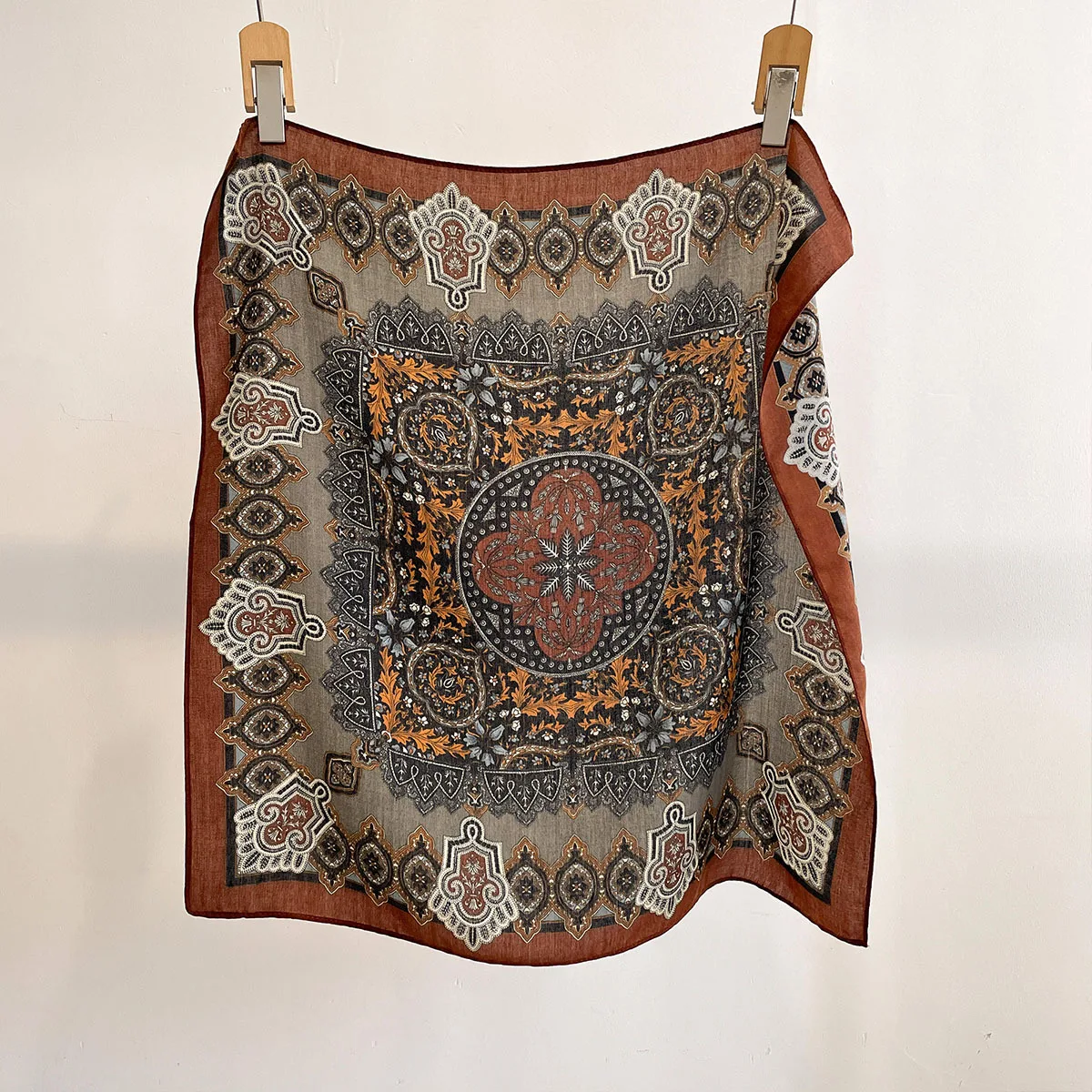 Fashion Square Scarf For Women Soft Satin Scarves Bandanas Beach Shawl Hijab Neckerchief Elegant Wraps Travel Outfits
