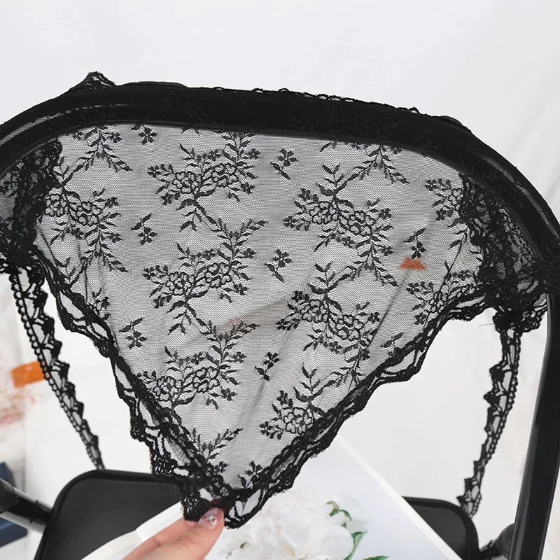 Lace Triangular Headscarf for Women Simple Rose Hair Accessory French Retro Countryside Style Headband Hair Accessories