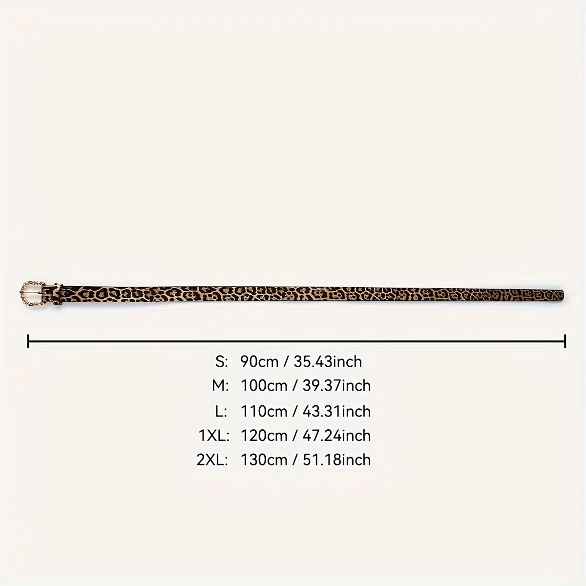 1 Piece of Women's Leopard Print PU Belt, Bohemian Style Belt, Metal Buckle, Simple, Atmospheric, Fashionable
