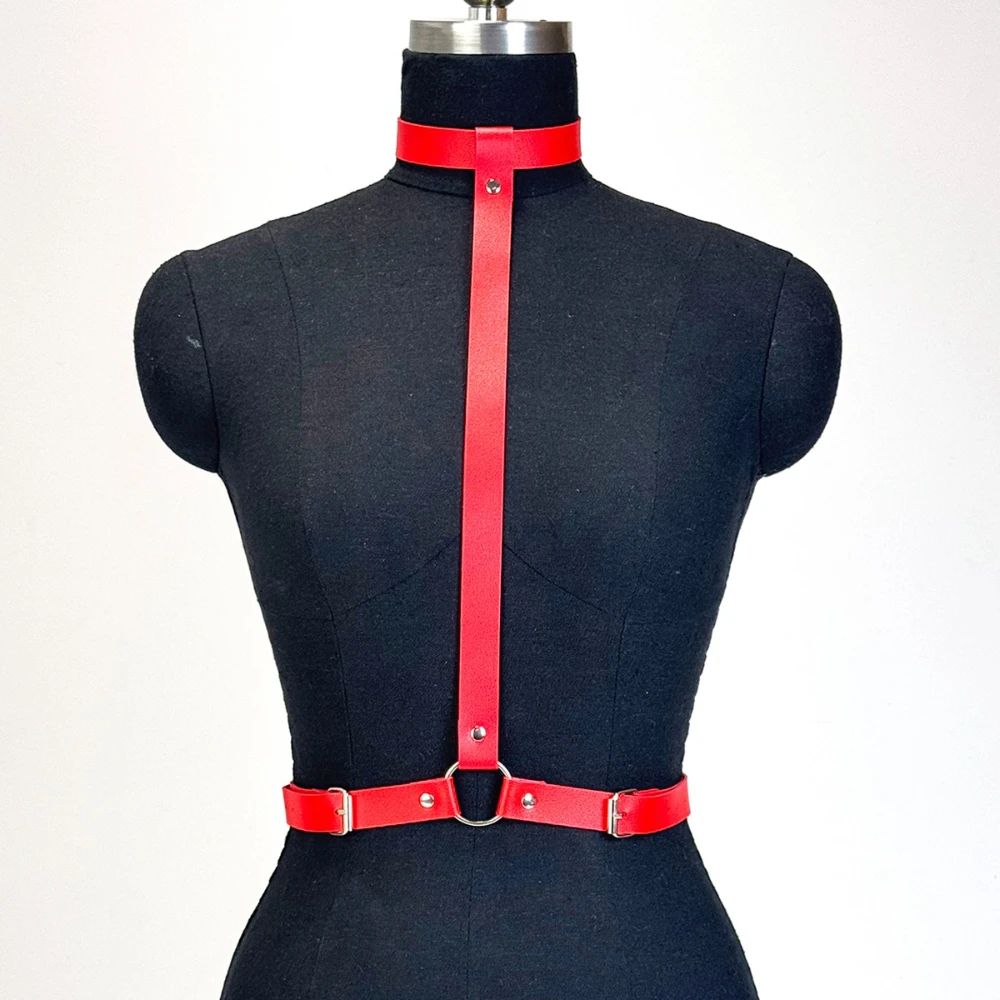 Women Fashion Belt Street Style PU Leather Harness Belts Corset Decorative Punk Leather WaistBand Gothic Clothing Accessories