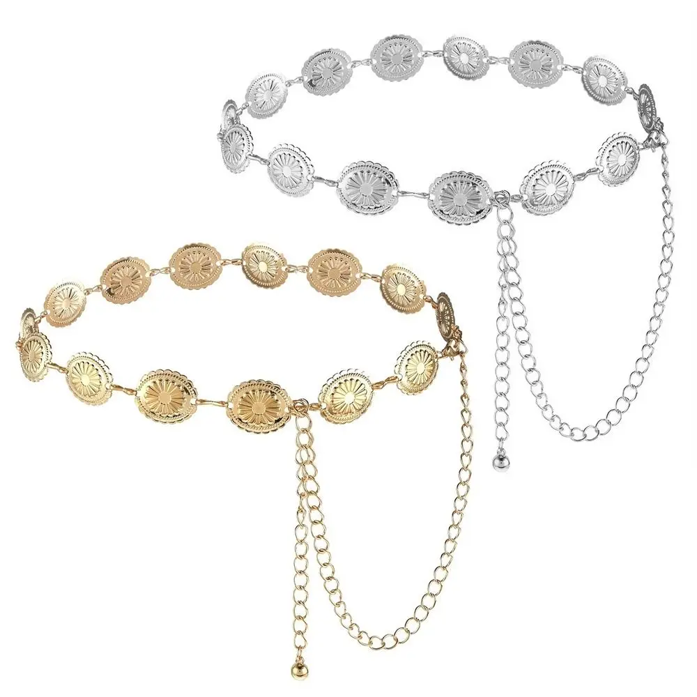 Fashion Gold Silver Waist Chain Metal Belt Adjustable Length Chain Belt Belly Chain