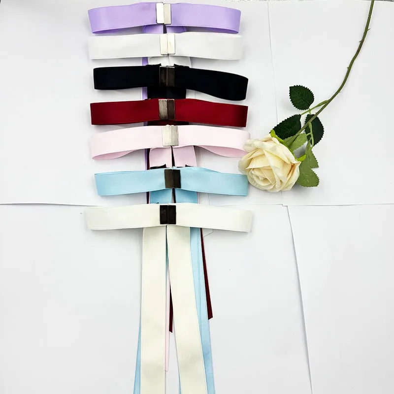 2pcs Bow Hair Clips Magnetic Women Mini Butterfly Hair Claw Style Strong Hold No-Slip Hair Ribbon Ponytail Holder Accessories
