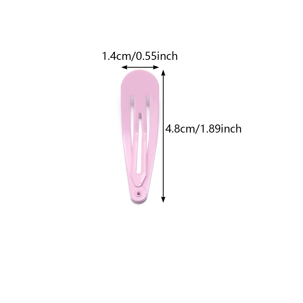 50Pcs 4.8x1.4cm Snap Hair Clips Candy Color Glossy No Slip Metal Hair Pins Clips Barrettes Accessories for Baby Girls Toddlers