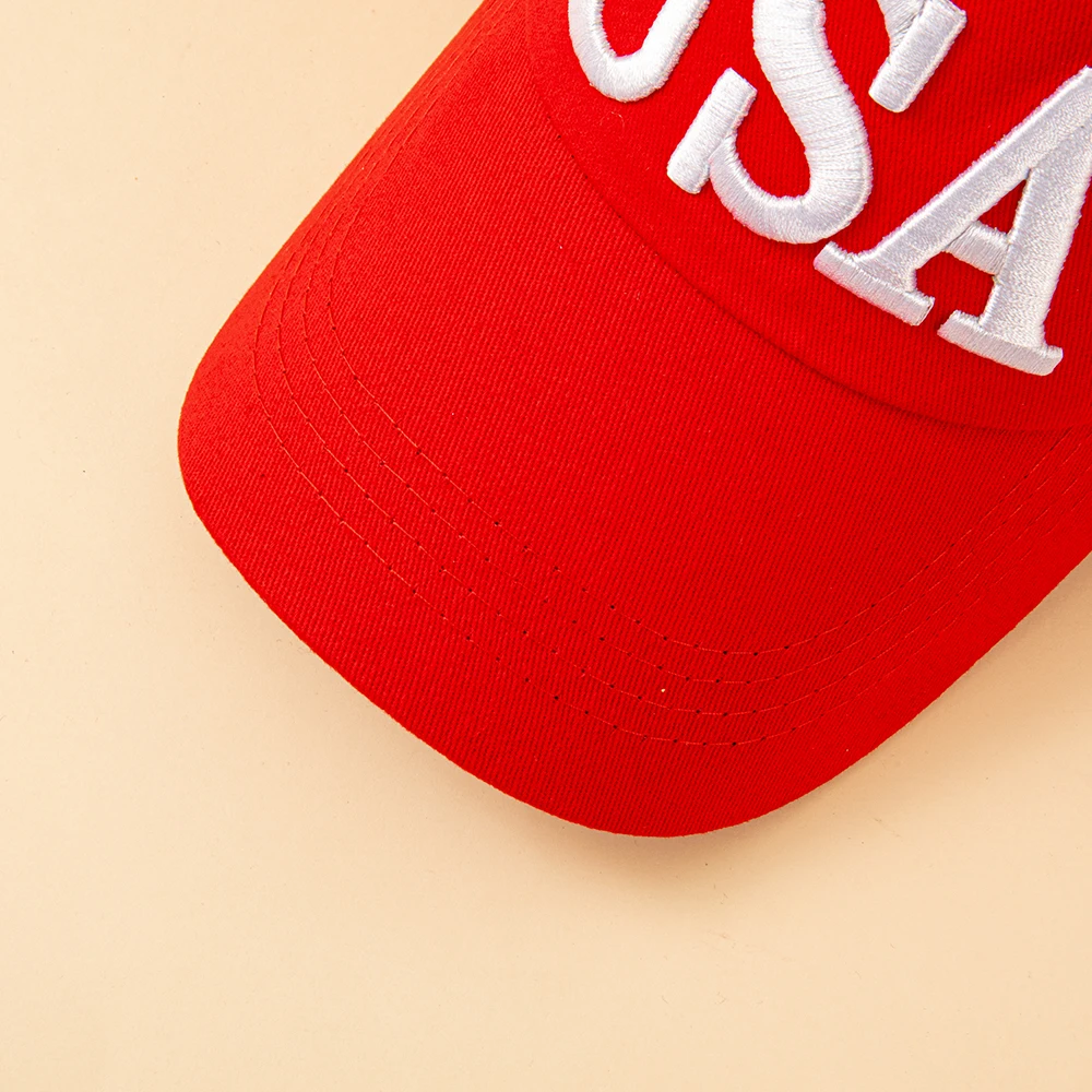 Fashion USA Letter Embroidered Baseball Cap Men Women American Flag Patch Adjustable Patriotic Dad Hat for Outdoor Casual Daily