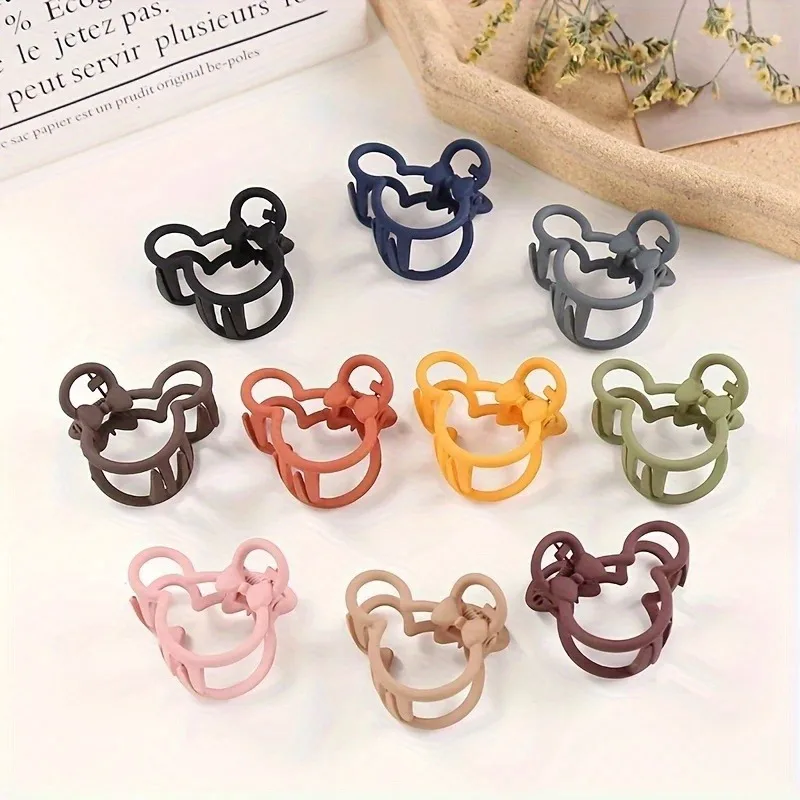 5/10pcs Mickey Ear Shaped Hair Clips Hollow Geometric Accessories Cartoon Headpieces Holiday Party Gifts Hair Accessories